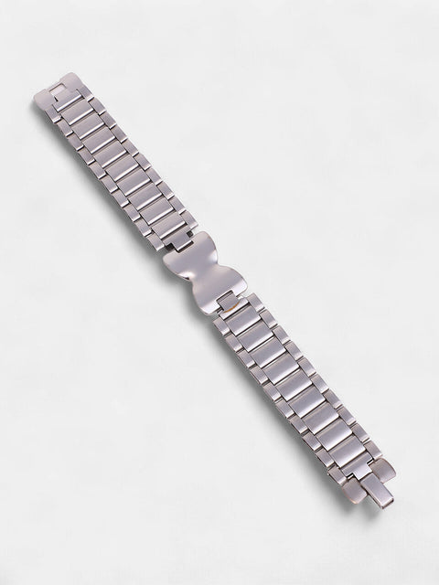 The Bow H-Link Chain Bracelet - Metallic Silver