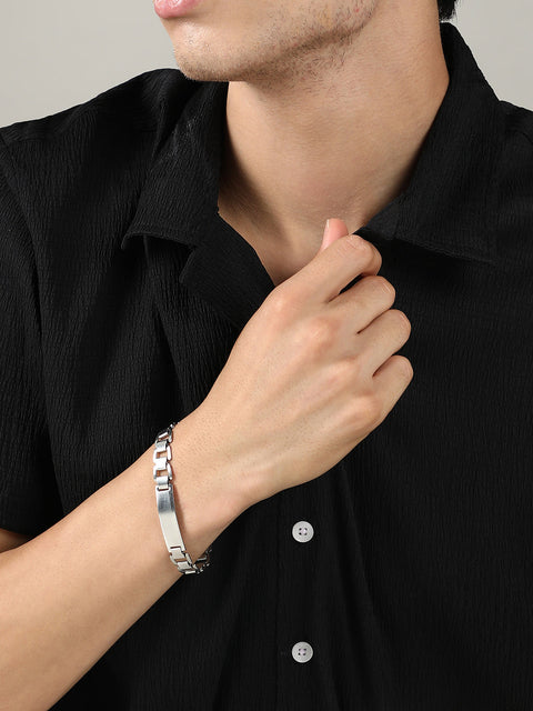 The Mechanical Slate Chain Bracelet - Metallic Silver