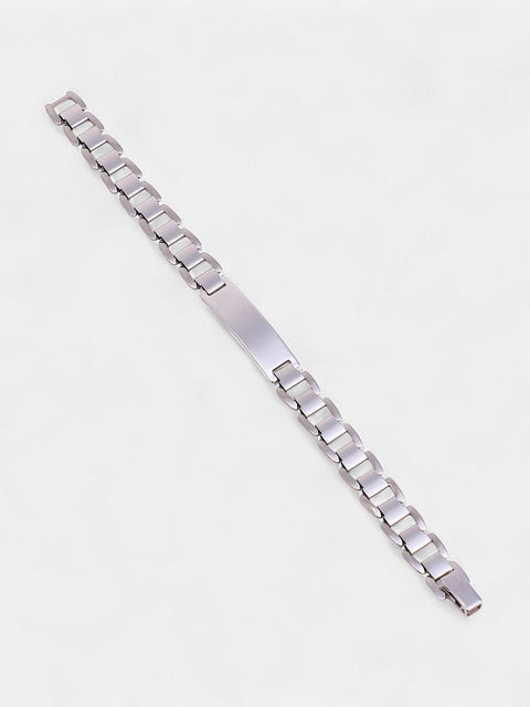 The Mechanical Slate Chain Bracelet - Metallic Silver