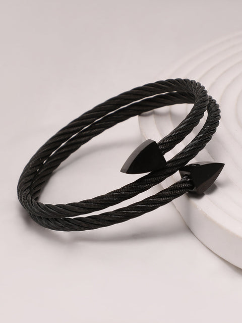 The Rope Wrap Bracelet - Onyx Black