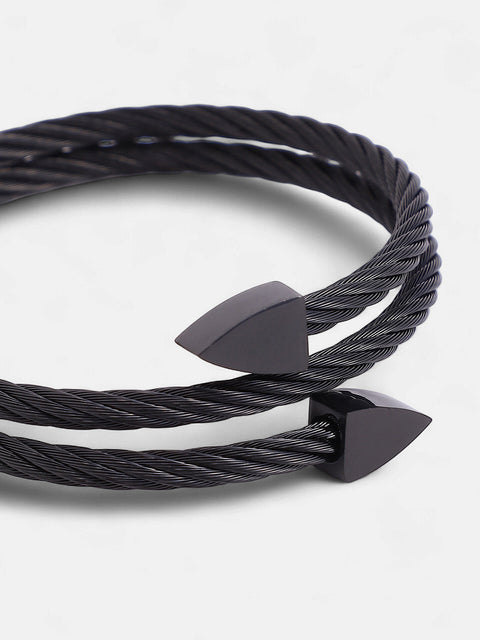 The Rope Wrap Bracelet - Onyx Black