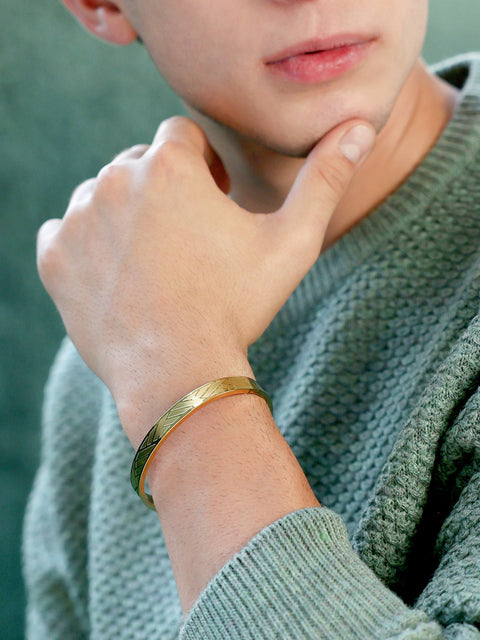 The Heringbone Bangle Bracelet