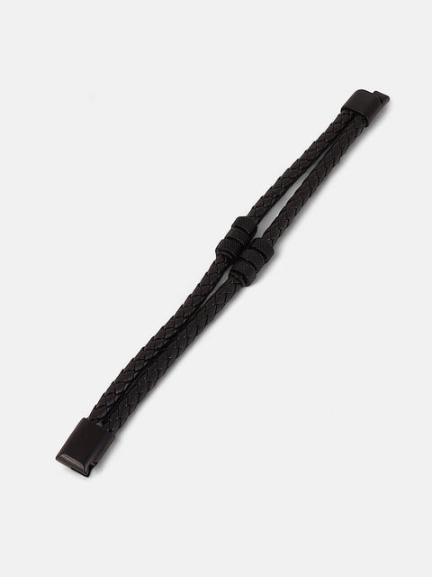 The Barrel-Braid Leather Bracelet