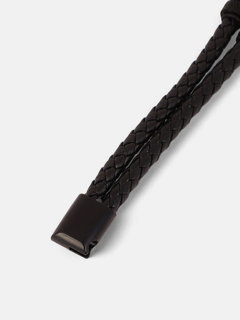 The Barrel-Braid Leather Bracelet