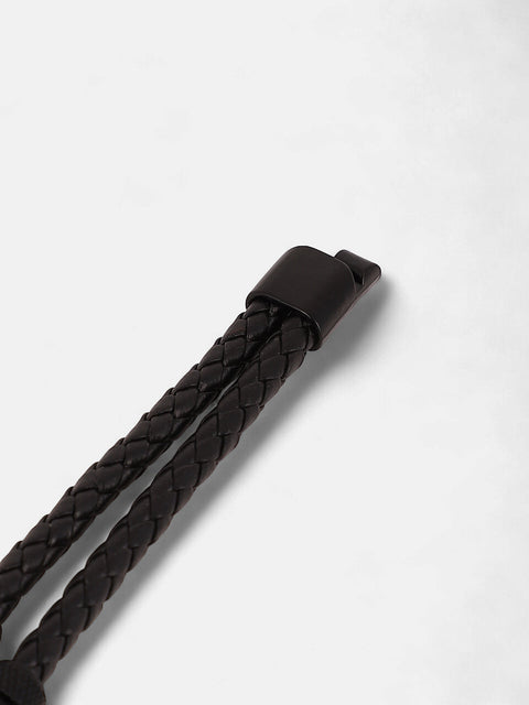 The Barrel-Braid Leather Bracelet