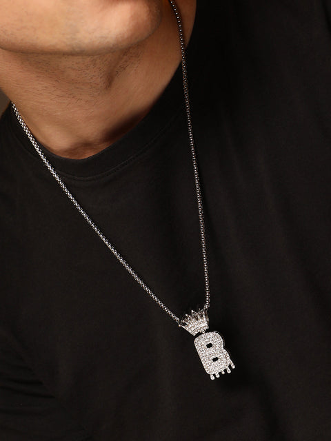 The Drip Alphabet B Pendant Necklace