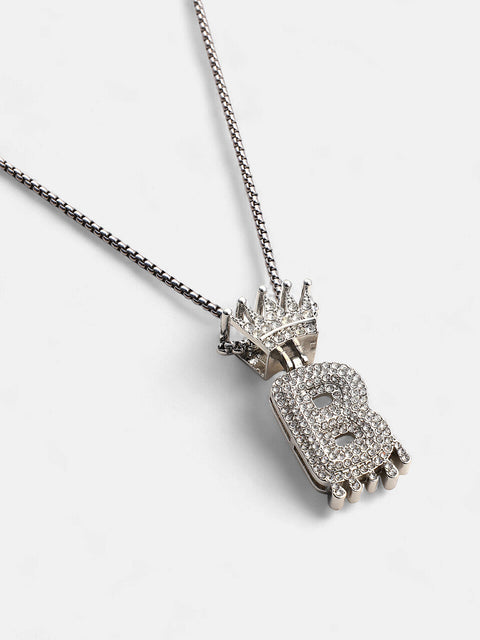 The Drip Alphabet B Pendant Necklace