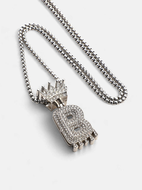 The Drip Alphabet B Pendant Necklace
