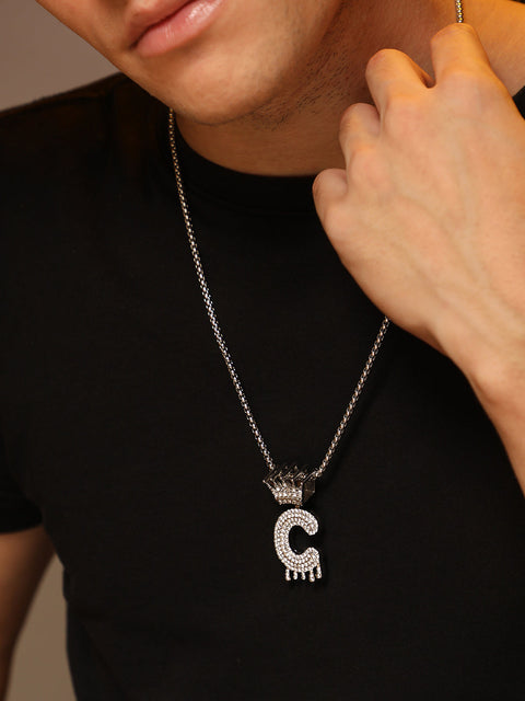 The Drip Alphabet C Pendant Necklace