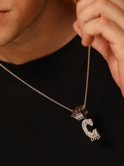 The Drip Alphabet C Pendant Necklace