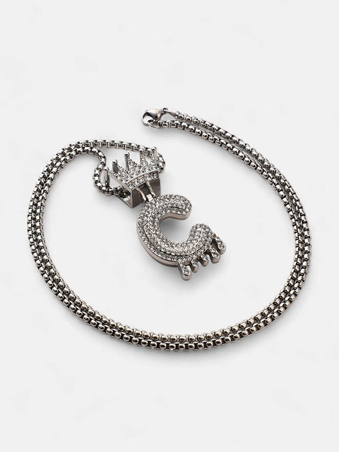 The Drip Alphabet C Pendant Necklace