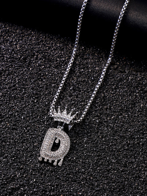 The Drip Alphabet D Pendant Necklace