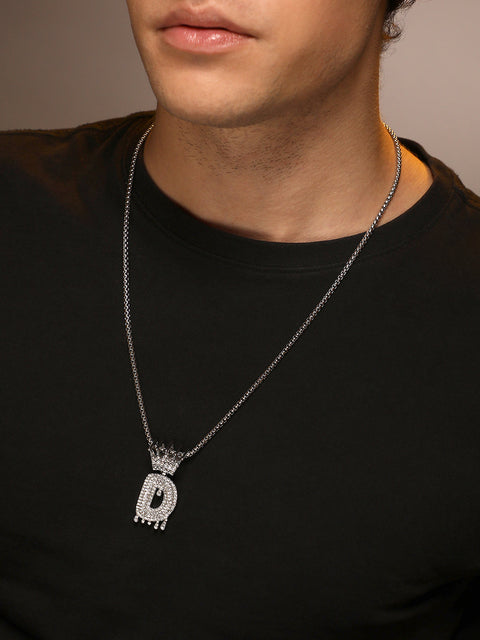 The Drip Alphabet D Pendant Necklace