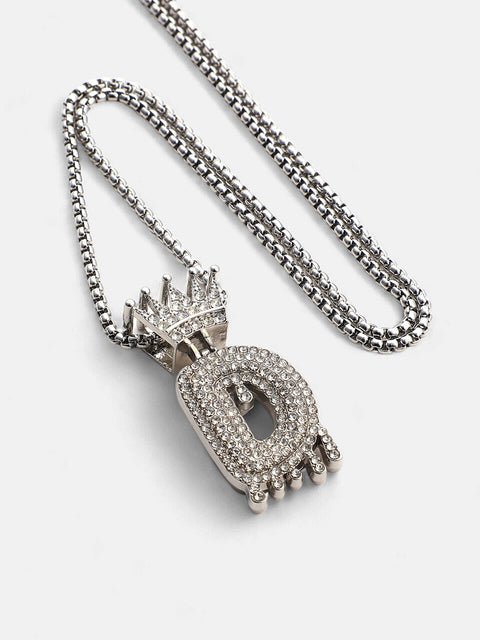 The Drip Alphabet D Pendant Necklace