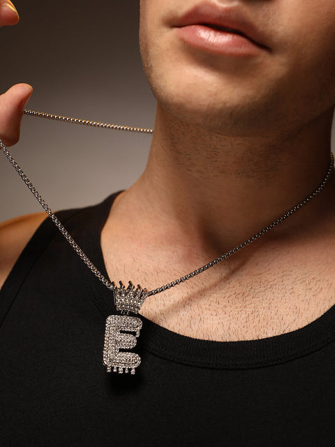 The Drip Alphabet E Pendant Necklace