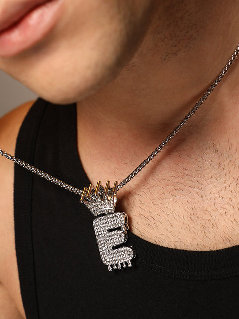 The Drip Alphabet E Pendant Necklace