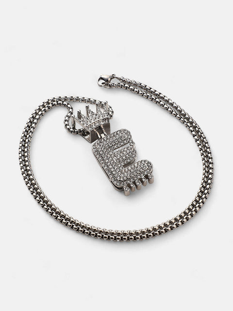 The Drip Alphabet E Pendant Necklace