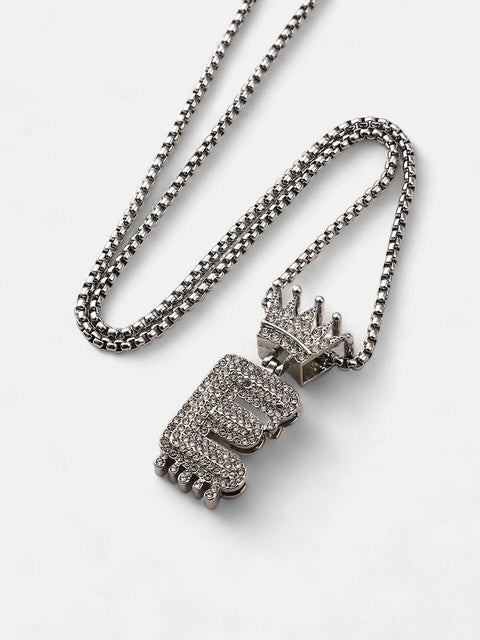 The Drip Alphabet E Pendant Necklace