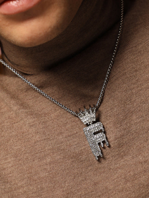 The Drip Alphabet F Pendant Necklace