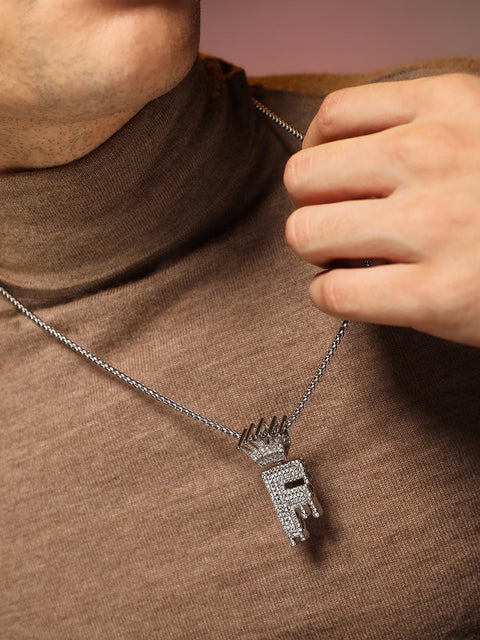 The Drip Alphabet F Pendant Necklace