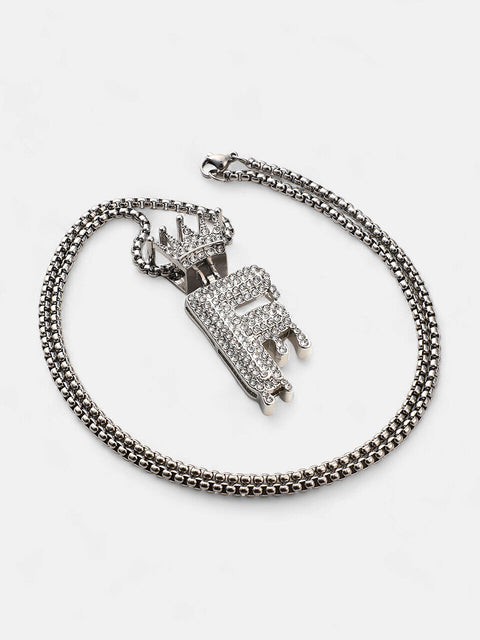 The Drip Alphabet F Pendant Necklace