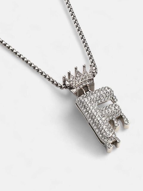 The Drip Alphabet F Pendant Necklace