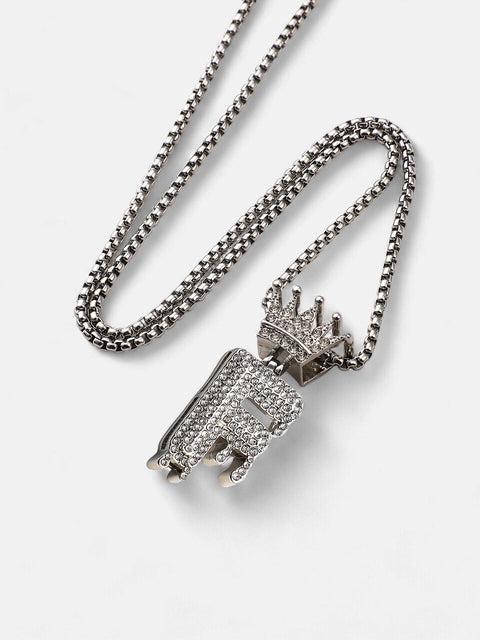 The Drip Alphabet F Pendant Necklace