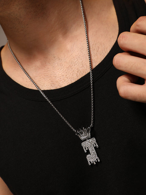 The Drip Alphabet J Pendant Necklace