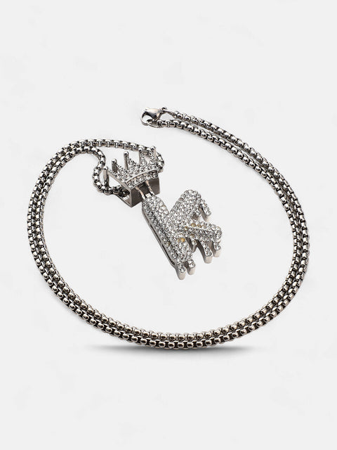 The Drip Alphabet K Pendant Necklace