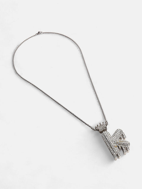 The Drip Alphabet K Pendant Necklace