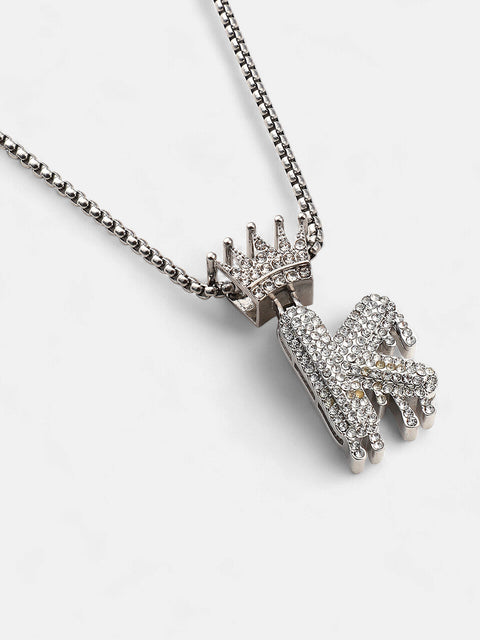 The Drip Alphabet K Pendant Necklace