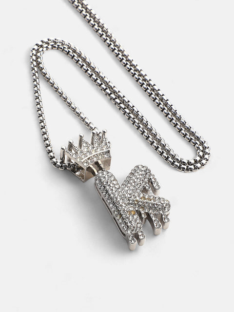 The Drip Alphabet K Pendant Necklace