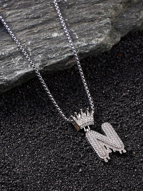 The Drip Alphabet N Pendant Necklace
