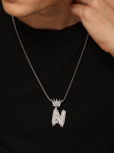 The Drip Alphabet N Pendant Necklace