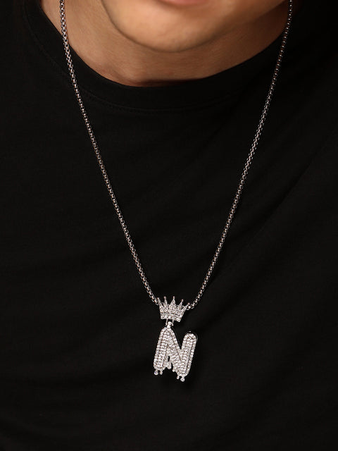The Drip Alphabet N Pendant Necklace