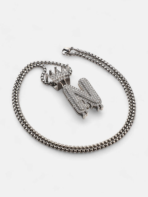 The Drip Alphabet N Pendant Necklace