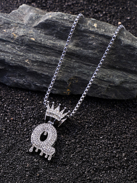 The Drip Alphabet Q Pendant Necklace