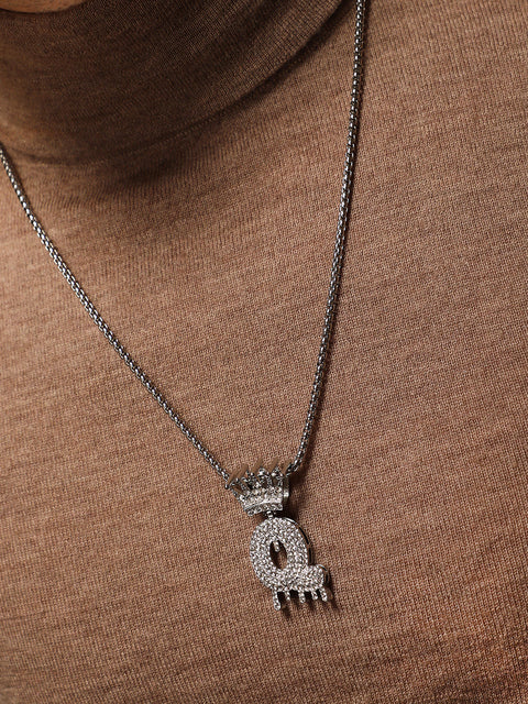 The Drip Alphabet Q Pendant Necklace