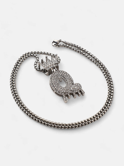 The Drip Alphabet Q Pendant Necklace