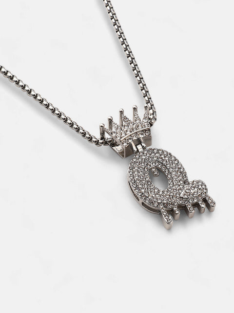 The Drip Alphabet Q Pendant Necklace