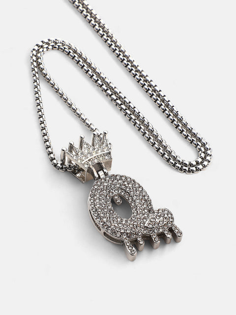 The Drip Alphabet Q Pendant Necklace