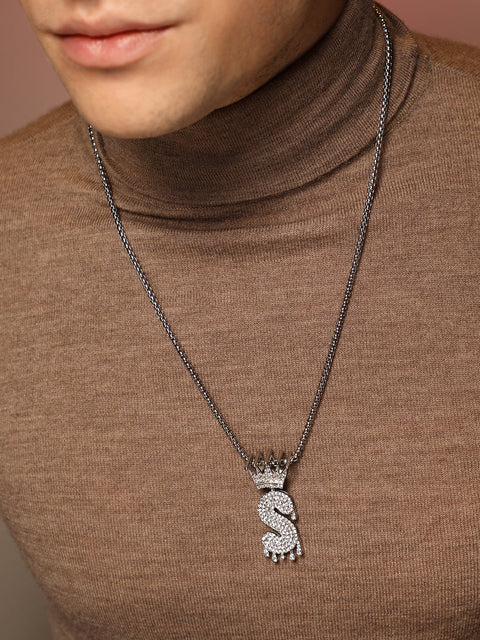 The Drip Alphabet S Pendant Necklace