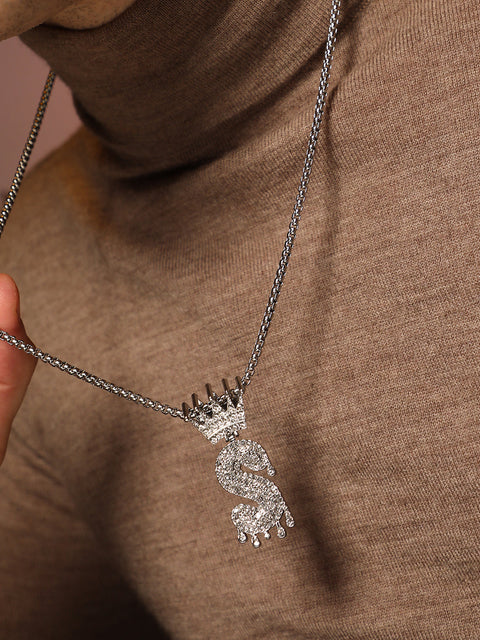 The Drip Alphabet S Pendant Necklace