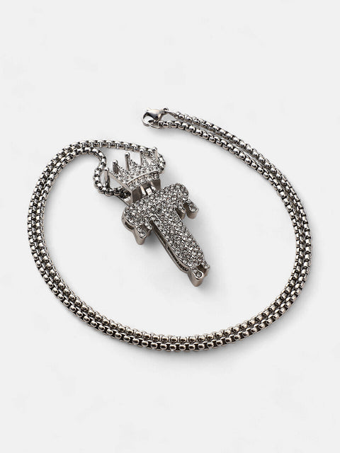 The Drip Alphabet T Pendant Necklace
