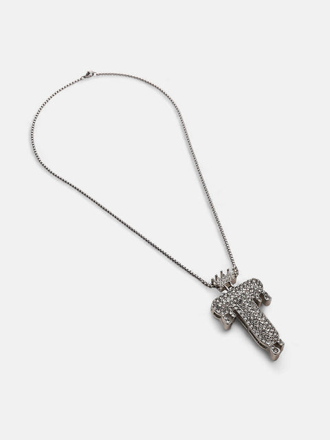 The Drip Alphabet T Pendant Necklace