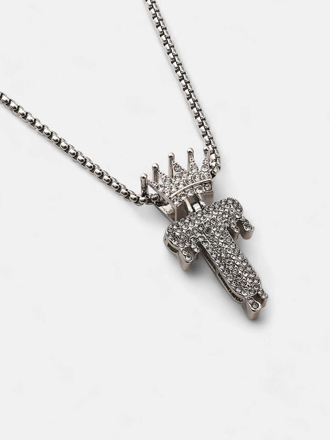 The Drip Alphabet T Pendant Necklace