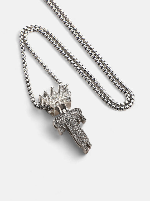 The Drip Alphabet T Pendant Necklace