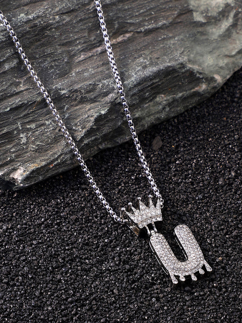 The Drip Alphabet U Pendant Necklace