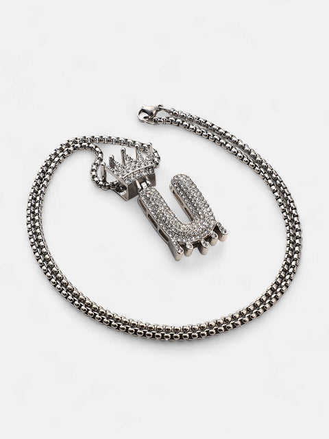 The Drip Alphabet U Pendant Necklace