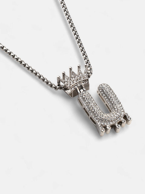 The Drip Alphabet U Pendant Necklace